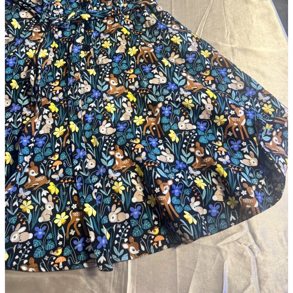 Whimsical Forrest Animal Print Dress Eva Rose Fairy Modcloth Rockabilly Whimsy - Picture 4 of 13